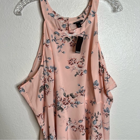 Torrid Top Women Size 4 4X 26 Floral Pink Babydoll Chablis Goddess Tank  B9 - Picture 4 of 11